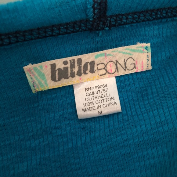 VINTAGE Y2K Billabong Hooded Zip Up Peace Sign Shirt Jacket - Picture 5 of 5